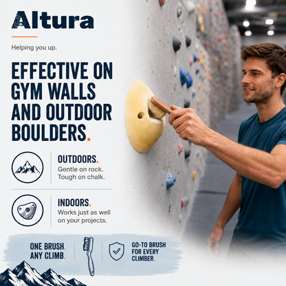 Altura Natural Boar Bristle Climbing Brush – Rosewood Bouldering Chalk Brush