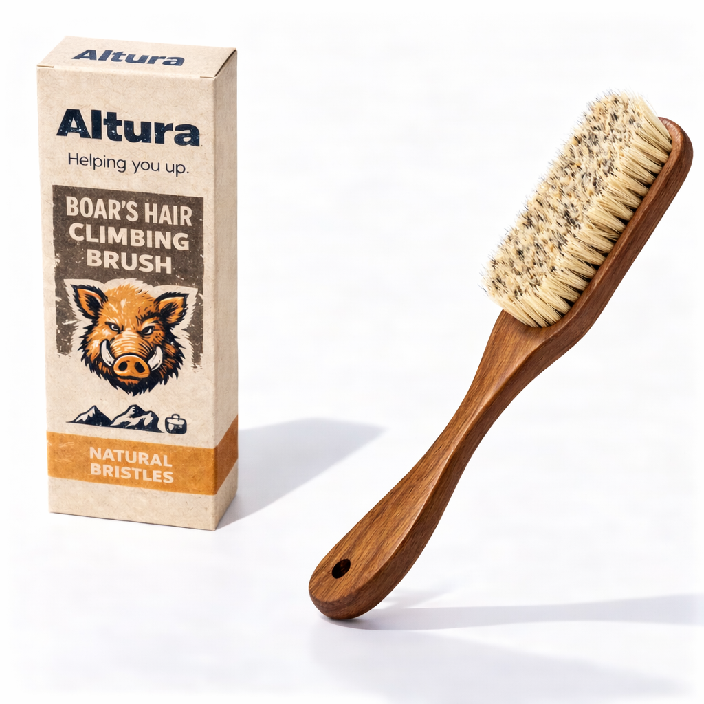 Altura Natural Boar Bristle Climbing Brush – Rosewood Bouldering Chalk Brush